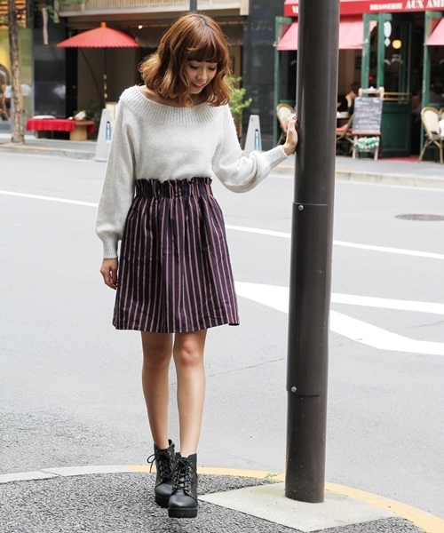 Heather（ヘザー）の「アクリルナイロンオフショルニット　547492（ニット/セーター・レディース・ブラック/ブルー/レッド/グレー系その他/グリーン・FREE）」の21枚目の写真