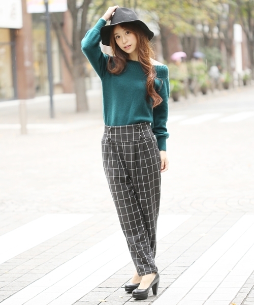 Heather（ヘザー）の「アクリルナイロンオフショルニット　547492（ニット/セーター・レディース・ブラック/ブルー/レッド/グレー系その他/グリーン・FREE）」の17枚目の写真