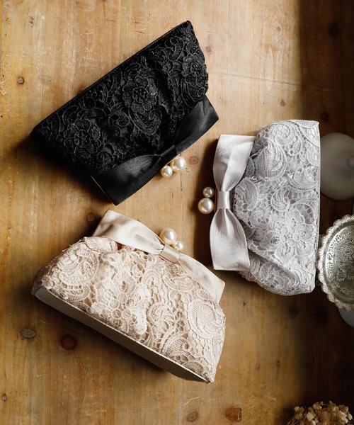 レースラッピングクラッチバッグ 結婚式 同窓会 オケージョン 二次会