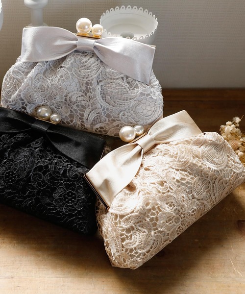 レースラッピングクラッチバッグ 結婚式 同窓会 オケージョン 二次会