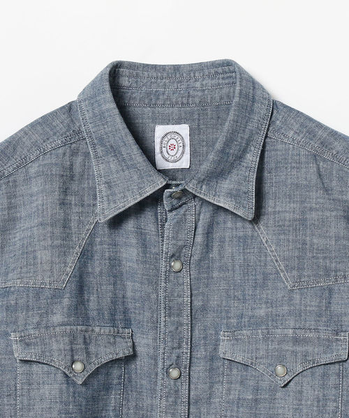 BOLZONELLA ボルゾネッラ シャンブレーシャツ Sサイズ 37-14.5