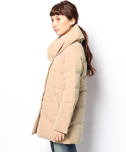 Ray BEAMS（レイビームス）の「Ray BEAMS / ピーチフェイス ショールカラー ダウン（ダウンジャケット/コート・レディース・ブラック/ブラウン系その他/ネイビー・1/0）」の14枚目の写真