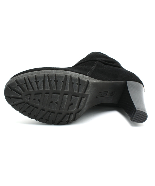 ROSE BUD（ローズバッド）の「(KAREN LIPPS)64151 CAMOSCIO MID HEEL BOOTIE（ブーティ・レディース・ブラック/チャコール・39/35/38/37/36）」の5枚目の写真