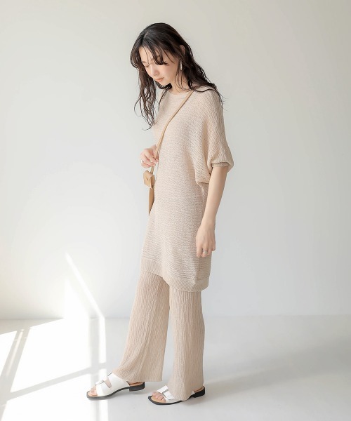 Bab（バブ）の「【WEB限定】サマーニットセットアップ（チュニック・レディース・ブラック/ベージュ/ブラウン・38）」の15枚目の写真