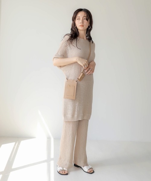 Bab（バブ）の「【WEB限定】サマーニットセットアップ（チュニック・レディース・ブラック/ベージュ/ブラウン・38）」の20枚目の写真