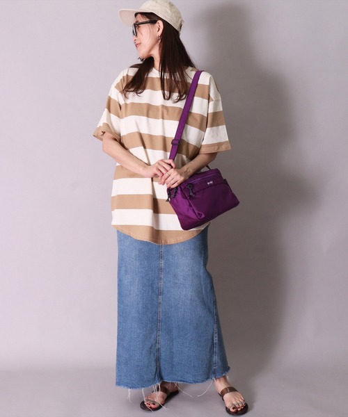 anello(アネロ)の「(LF)【anello】【ユニセックス】ラウンド ショルダーバッグ(ショルダーバッグ・レディース・ライトグレー/ブラック/パープル/ネイビー/ブラウン/レッド/ターコイズブルー・FREE)」の17枚目の写真