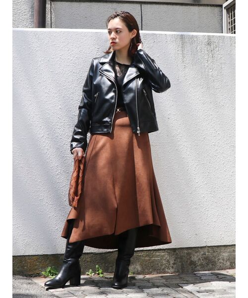 dazzlin（ダズリン）の「スエードライクマーメイドスカート（スカート・レディース・アイボリー/ブラウン/キャメル・FREE）」の5枚目の写真