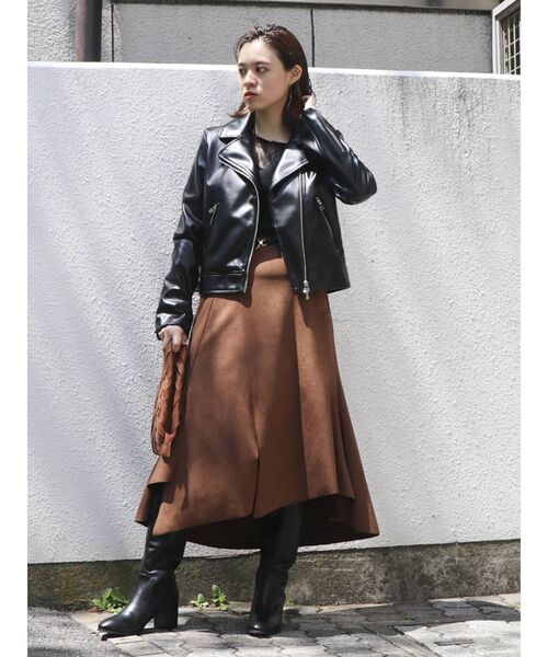 dazzlin（ダズリン）の「スエードライクマーメイドスカート（スカート・レディース・アイボリー/ブラウン/キャメル・FREE）」の10枚目の写真