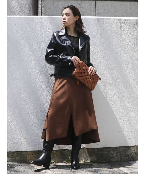 dazzlin（ダズリン）の「スエードライクマーメイドスカート（スカート・レディース・アイボリー/ブラウン/キャメル・FREE）」の11枚目の写真