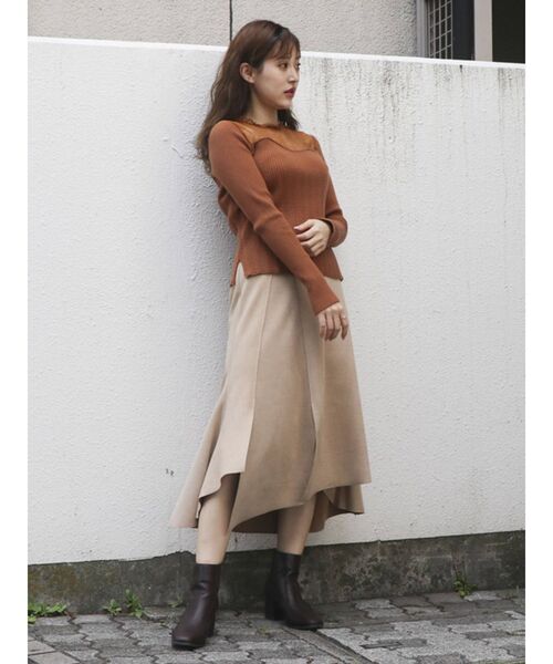 dazzlin（ダズリン）の「スエードライクマーメイドスカート（スカート・レディース・アイボリー/ブラウン/キャメル・FREE）」の12枚目の写真