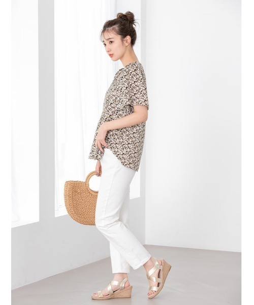 fifth（フィフス）の「ウエッジソールクロスゴムサンダル（サンダル・レディース・ブラック/ベージュ/ライトカーキ/ゴールド・23.5cm/24.5cm/23.0cm/24.0cm/25.0cm/22.5㎝/22.5cm）」の16枚目の写真