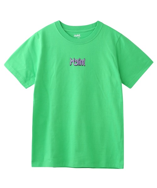 X-girl（エックスガール）の「CURVE LOGO S/S REGULAR TEE（Tシャツ/カットソー・レディース・ホワイト/イエロー/ブラック/アッシュ/ライトブルー/グリーン/ピンク・1/2）」の5枚目の写真