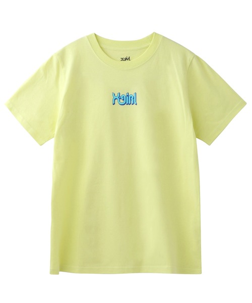 X-girl（エックスガール）の「CURVE LOGO S/S REGULAR TEE（Tシャツ/カットソー・レディース・ホワイト/イエロー/ブラック/アッシュ/ライトブルー/グリーン/ピンク・1/2）」の16枚目の写真