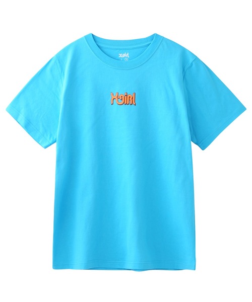 X-girl（エックスガール）の「CURVE LOGO S/S REGULAR TEE（Tシャツ/カットソー・レディース・ホワイト/イエロー/ブラック/アッシュ/ライトブルー/グリーン/ピンク・1/2）」の17枚目の写真