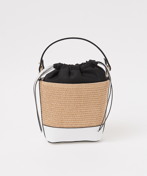 Rouge vif（ルージュヴィフ）の「Maison Vincent かごバケツBAG（ショルダーバッグ・レディース・ホワイト・フリー）」の3枚目の写真