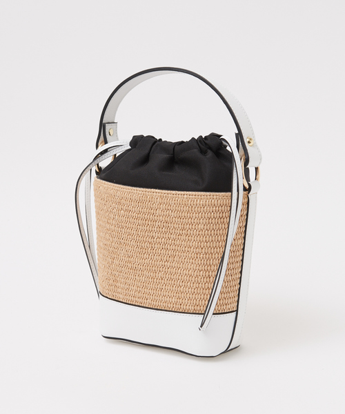 Rouge vif（ルージュヴィフ）の「Maison Vincent かごバケツBAG（ショルダーバッグ・レディース・ホワイト・フリー）」の2枚目の写真