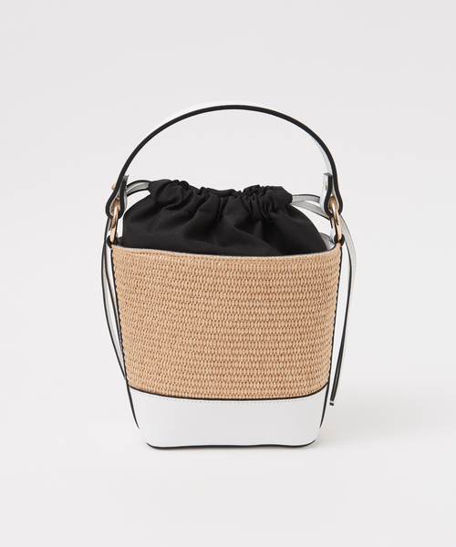 Rouge vif（ルージュヴィフ）の「Maison Vincent かごバケツBAG（ショルダーバッグ・レディース・ホワイト・フリー）」の10枚目の写真