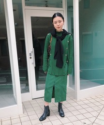 Lyta | ロング丈　スリット入りカラーデニムスカート(スカート)