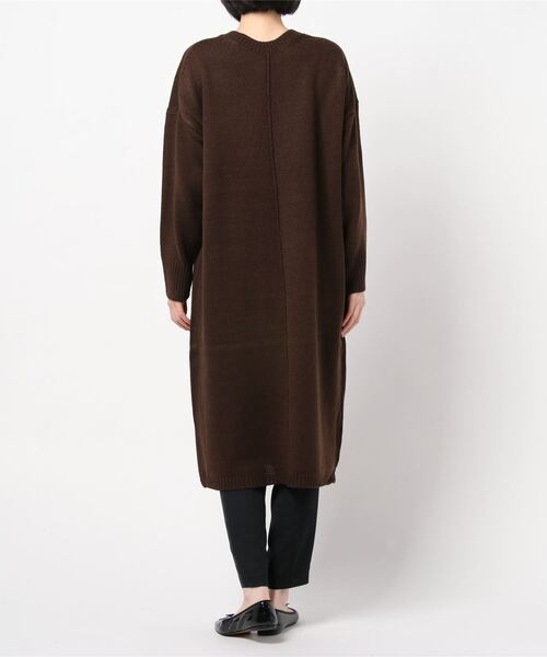 HONEYSUCKLE ROSE（ハニーサックルローズ）の「【HONEYSUCKLE ROSE】フカスリットニットワンピ（ニット/セーター・レディース・オフホワイト/ブラウン/ブラック・M/L）」の5枚目の写真