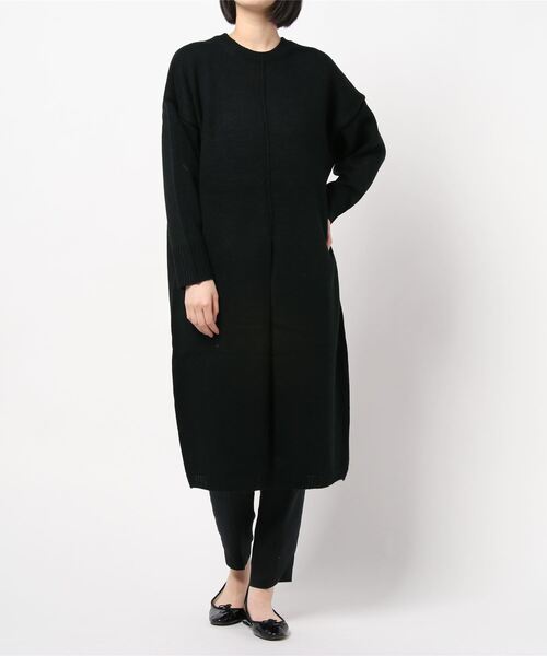 HONEYSUCKLE ROSE（ハニーサックルローズ）の「【HONEYSUCKLE ROSE】フカスリットニットワンピ（ニット/セーター・レディース・オフホワイト/ブラウン/ブラック・M/L）」の3枚目の写真