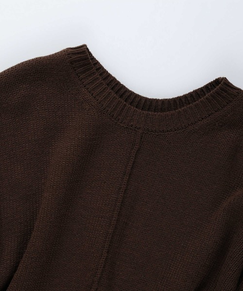 HONEYSUCKLE ROSE（ハニーサックルローズ）の「【HONEYSUCKLE ROSE】フカスリットニットワンピ（ニット/セーター・レディース・オフホワイト/ブラウン/ブラック・M/L）」の7枚目の写真