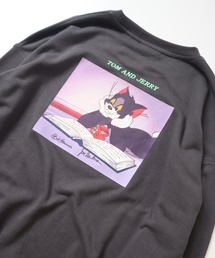TOM and JERRY ダブルネームコラボ 裏毛フォトプリントトレーナー