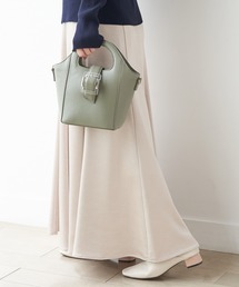 ROPE' PICNIC | リサイクル合成皮革アクリルバックルくり手ミドルトート＆ショルダーバッグ(ショルダーバッグ)