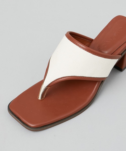 CIAOPANIC（チャオパニック）の「キャンバストングスリムサンダル（サンダル・レディース・ブラック/ブラウン・36/37/38）」の6枚目の写真