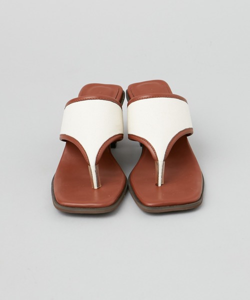 CIAOPANIC（チャオパニック）の「キャンバストングスリムサンダル（サンダル・レディース・ブラック/ブラウン・36/37/38）」の3枚目の写真