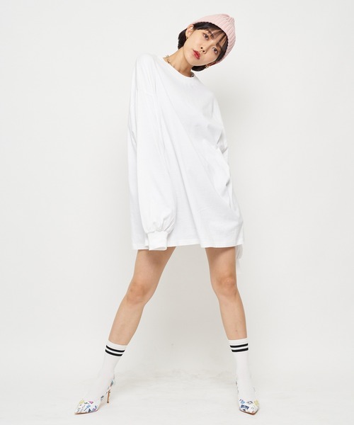 SPIRALGIRL(スパイラルガール)の「クラシックアートロングスリーブTシャツ(Tシャツ/カットソー・レディース・ブラック/オフホワイト/ブルー・FREE)」の15枚目の写真