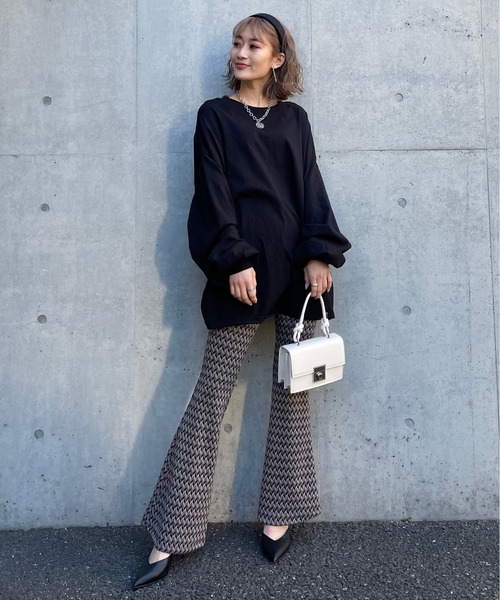 SPIRALGIRL(スパイラルガール)の「クラシックアートロングスリーブTシャツ(Tシャツ/カットソー・レディース・ブラック/オフホワイト/ブルー・FREE)」の12枚目の写真