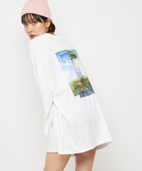 SPIRALGIRL(スパイラルガール)の「クラシックアートロングスリーブTシャツ(Tシャツ/カットソー・レディース・ブラック/オフホワイト/ブルー・FREE)」の17枚目の写真