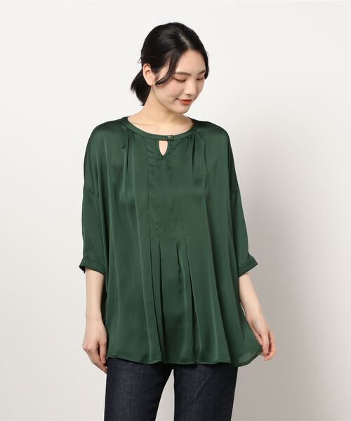 NOMBRE IMPAIR（ノンブルアンペール）の「ドットドビー楊柳　ポンチョブラウス（シャツ/ブラウス・レディース・イエロー/グリーン・FREE）」の12枚目の写真