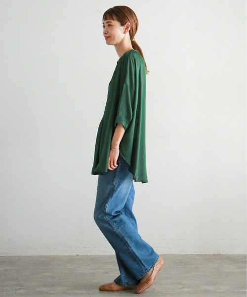 NOMBRE IMPAIR（ノンブルアンペール）の「ドットドビー楊柳　ポンチョブラウス（シャツ/ブラウス・レディース・イエロー/グリーン・FREE）」の20枚目の写真