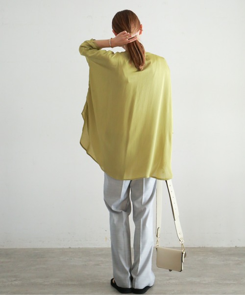 NOMBRE IMPAIR（ノンブルアンペール）の「ドットドビー楊柳　ポンチョブラウス（シャツ/ブラウス・レディース・イエロー/グリーン・FREE）」の15枚目の写真