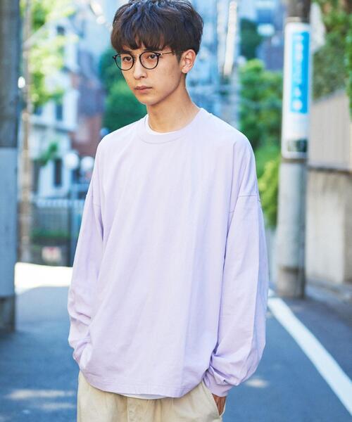 info. BEAUTY&YOUTH(インフォビューティアンドユース)の「【WEB限定】 <info. BEAUTY&YOUTH> スーパービッグ ロンT(Tシャツ/カットソー・メンズ・イエロー/ライラック/ライトグレー/ライトブルー/オリーブ/ホワイト/ベージュ/ブラック/ライトピンク/ケリー/その他1/パープル/その他2/コバルトブルー/ライム/シルバー/グレー/その他3/ロイヤルブルー・L/XL/M)」の18枚目の写真