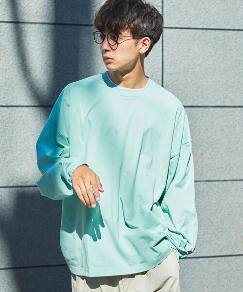 info. BEAUTY&YOUTH(インフォビューティアンドユース)の「【WEB限定】 <info. BEAUTY&YOUTH> スーパービッグ ロンT(Tシャツ/カットソー・メンズ・イエロー/ライラック/ライトグレー/ライトブルー/オリーブ/ホワイト/ベージュ/ブラック/ライトピンク/ケリー/その他1/パープル/その他2/コバルトブルー/ライム/シルバー/グレー/その他3/ロイヤルブルー・L/XL/M)」の8枚目の写真