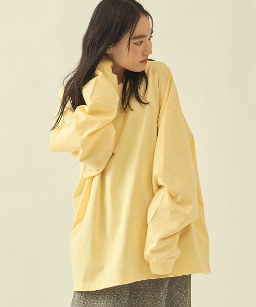 info. BEAUTY&YOUTH(インフォビューティアンドユース)の「【WEB限定】 <info. BEAUTY&YOUTH> スーパービッグ ロンT(Tシャツ/カットソー・メンズ・イエロー/ライラック/ライトグレー/ライトブルー/オリーブ/ホワイト/ベージュ/ブラック/ライトピンク/ケリー/その他1/パープル/その他2/コバルトブルー/ライム/シルバー/グレー/その他3/ロイヤルブルー・L/XL/M)」の14枚目の写真