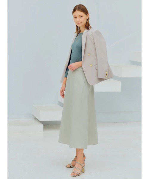 YECCA VECCA（イェッカヴェッカ）の「フレアロングスカート（スカート・レディース・ミント/ライトグレー/モカ・S/M）」の8枚目の写真