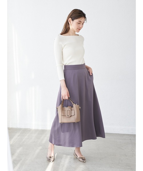 YECCA VECCA（イェッカヴェッカ）の「フレアロングスカート（スカート・レディース・ミント/ライトグレー/モカ・S/M）」の5枚目の写真