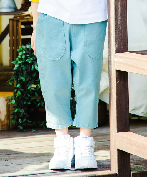 BRANSHES(ブランシェス)の「ストレッチツイルクロップドパンツ(その他パンツ・キッズ・ベージュ/ライトグリーン・90cm/120cm/110cm/100cm/140cm/130cm/150cm)」の9枚目の写真