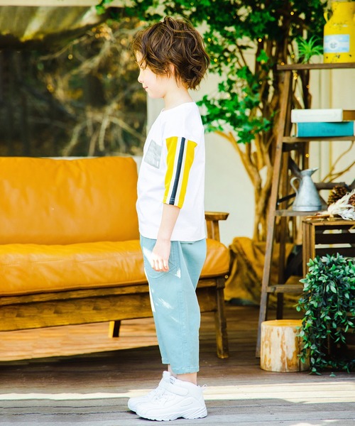 BRANSHES(ブランシェス)の「ストレッチツイルクロップドパンツ(その他パンツ・キッズ・ベージュ/ライトグリーン・90cm/120cm/110cm/100cm/140cm/130cm/150cm)」の18枚目の写真