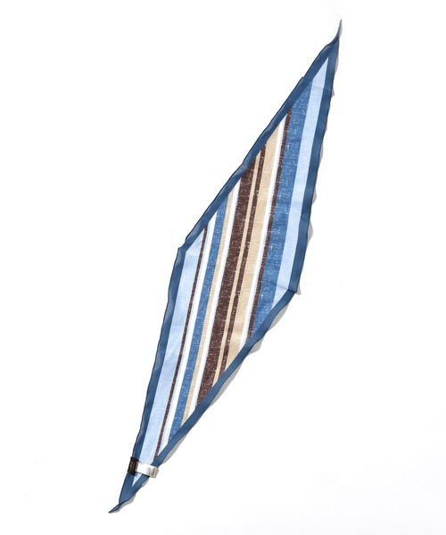 NANO universe（ナノユニバース）の「Altea/DIAMANTE マルチストライプ ネッカチーフ（バンダナ/スカーフ・メンズ・ブルーグレー・FREE）」の5枚目の写真