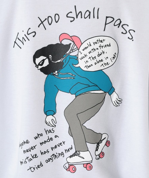 make a ray!（メイク ア レイ！）の「Skater ＆ Surf/スケーター＆サーフ ストリートスタイル バックプリントTシャツ（Tシャツ/カットソー・メンズ・パープル/ホワイト系その他/ライトピンク/ホワイト系その他2/ホワイト/ブルーグリーン・M/L）」の18枚目の写真