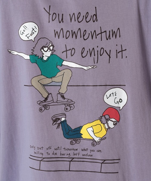 make a ray!（メイク ア レイ！）の「Skater ＆ Surf/スケーター＆サーフ ストリートスタイル バックプリントTシャツ（Tシャツ/カットソー・メンズ・パープル/ホワイト系その他/ライトピンク/ホワイト系その他2/ホワイト/ブルーグリーン・M/L）」の20枚目の写真