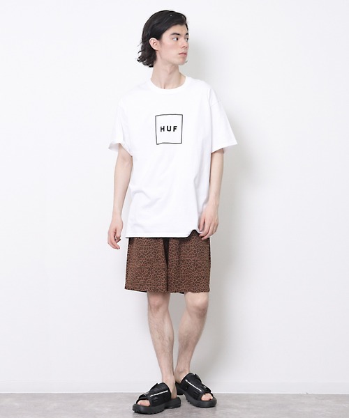 HUF(ハフ)の「【 HUF / ハフ 】 ESSENTIALS BOX LOGO / エッセンシャル ボックス ロゴ半袖Tシャツ TS00507(Tシャツ/カットソー・メンズ・ブラック/ホワイト/ヘザーグレー・M/L/S/XL)」の2枚目の写真