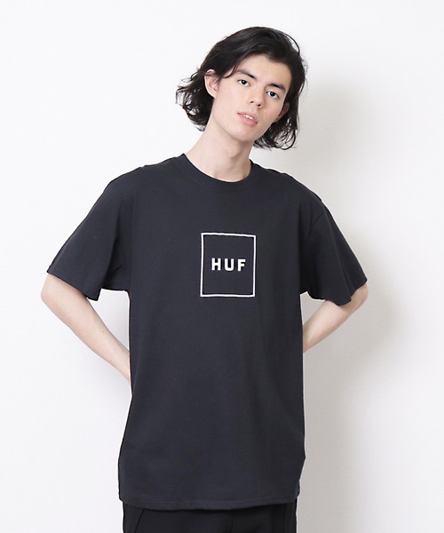 HUF(ハフ)の「【 HUF / ハフ 】 ESSENTIALS BOX LOGO / エッセンシャル ボックス ロゴ半袖Tシャツ TS00507(Tシャツ/カットソー・メンズ・ブラック/ホワイト/ヘザーグレー・M/L/S/XL)」の3枚目の写真