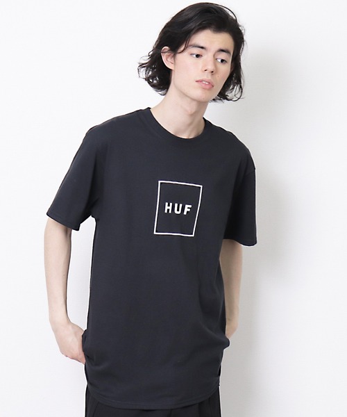 HUF(ハフ)の「【 HUF / ハフ 】 ESSENTIALS BOX LOGO / エッセンシャル ボックス ロゴ半袖Tシャツ TS00507(Tシャツ/カットソー・メンズ・ブラック/ホワイト/ヘザーグレー・M/L/S/XL)」の6枚目の写真