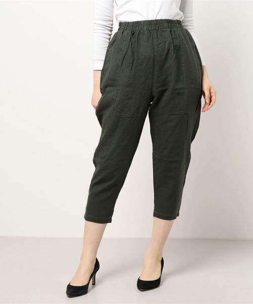 aimoha（アイモハ）の「綿麻ゆったり9分丈パンツ（その他パンツ・レディース・モカ/オレンジ/グリーン/ベージュ/ブラック/ホワイト・FREE）」の15枚目の写真