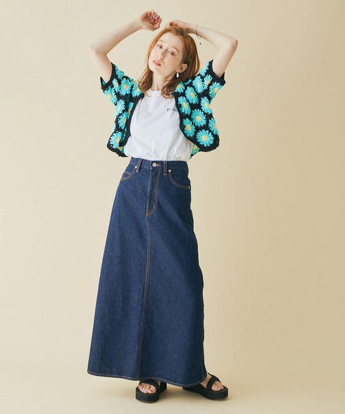 MADEMOISELLE ROPE'（マドモアゼル ロペ）の「ボンボヤージュノースリーブTシャツ（Tシャツ/カットソー・レディース・グレー/ピンク・38）」の16枚目の写真